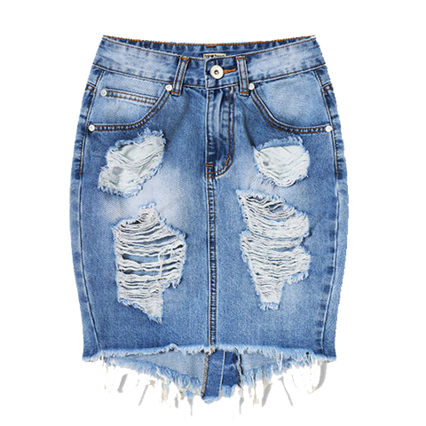 Jeans Skirt Ripped